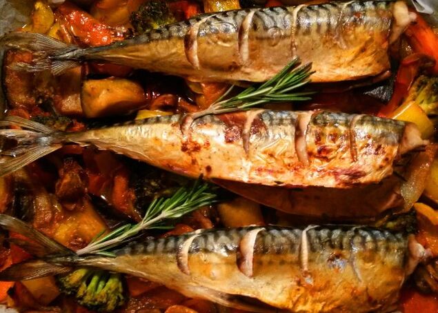 Cooked mackerel